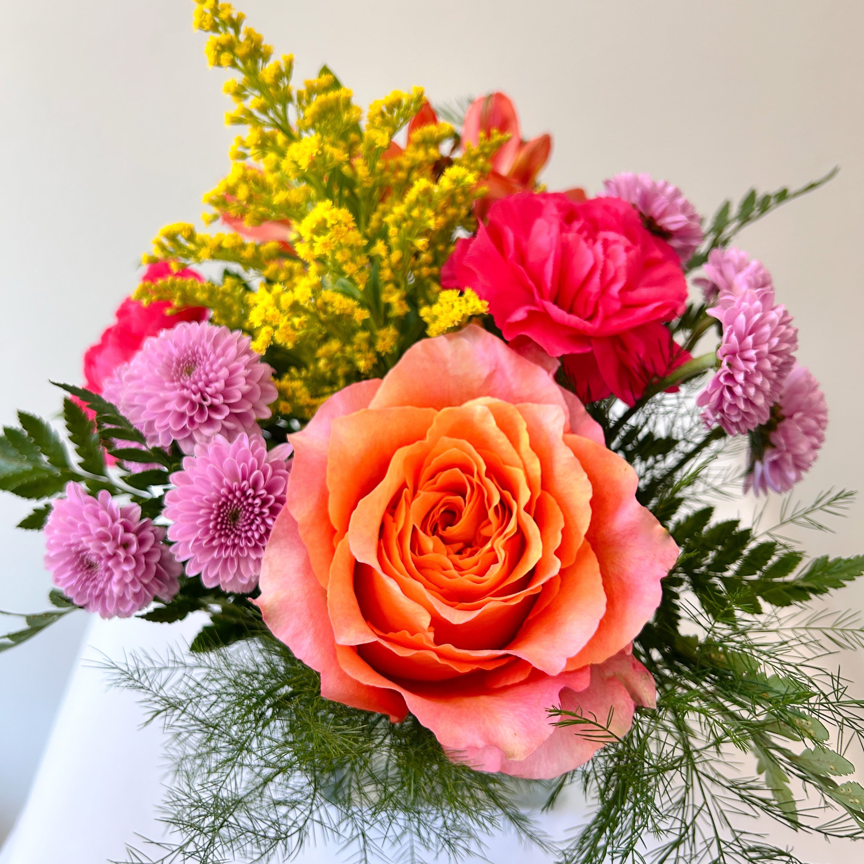 Square Glass Vase Arrangement