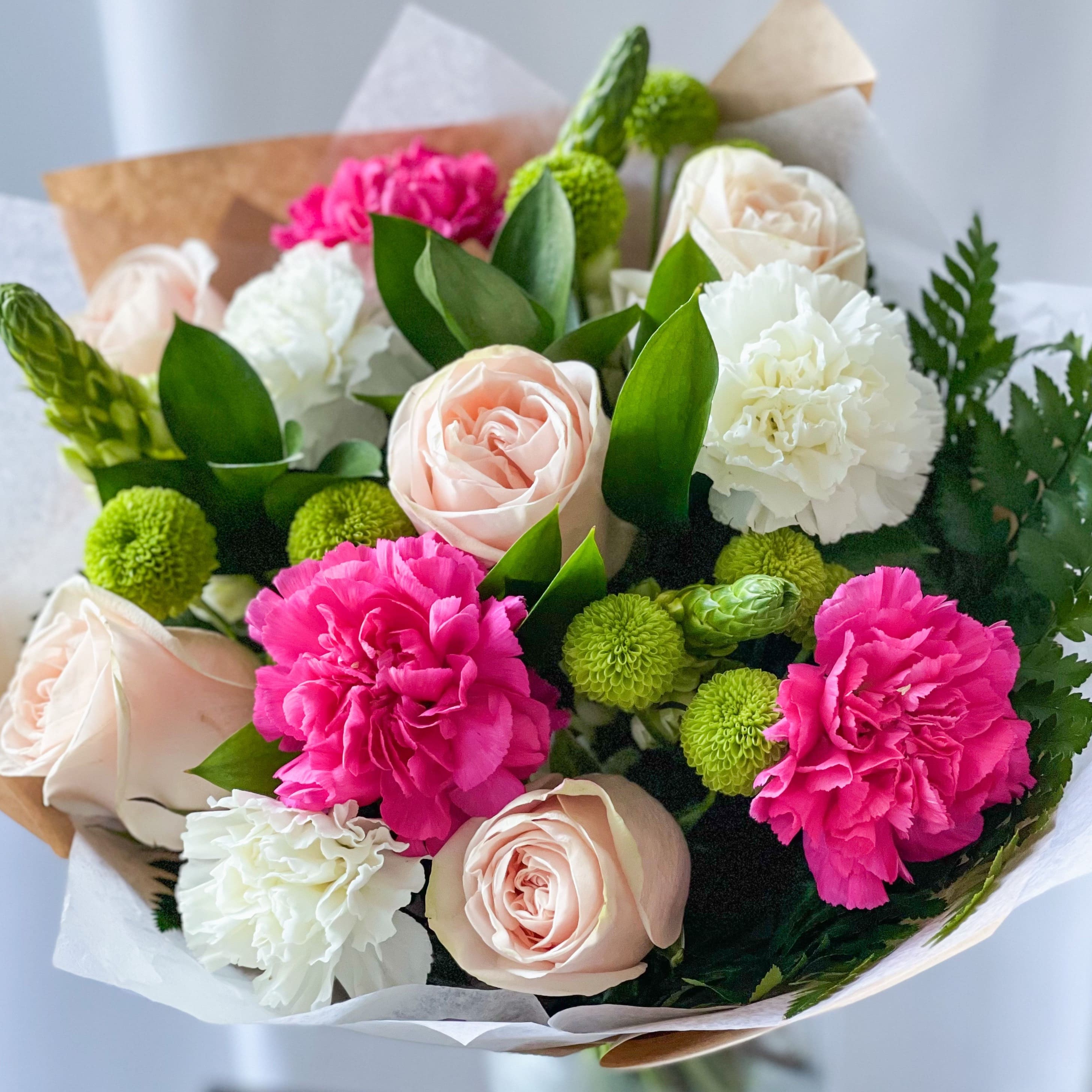 blush tenderness - pink rose bouquet