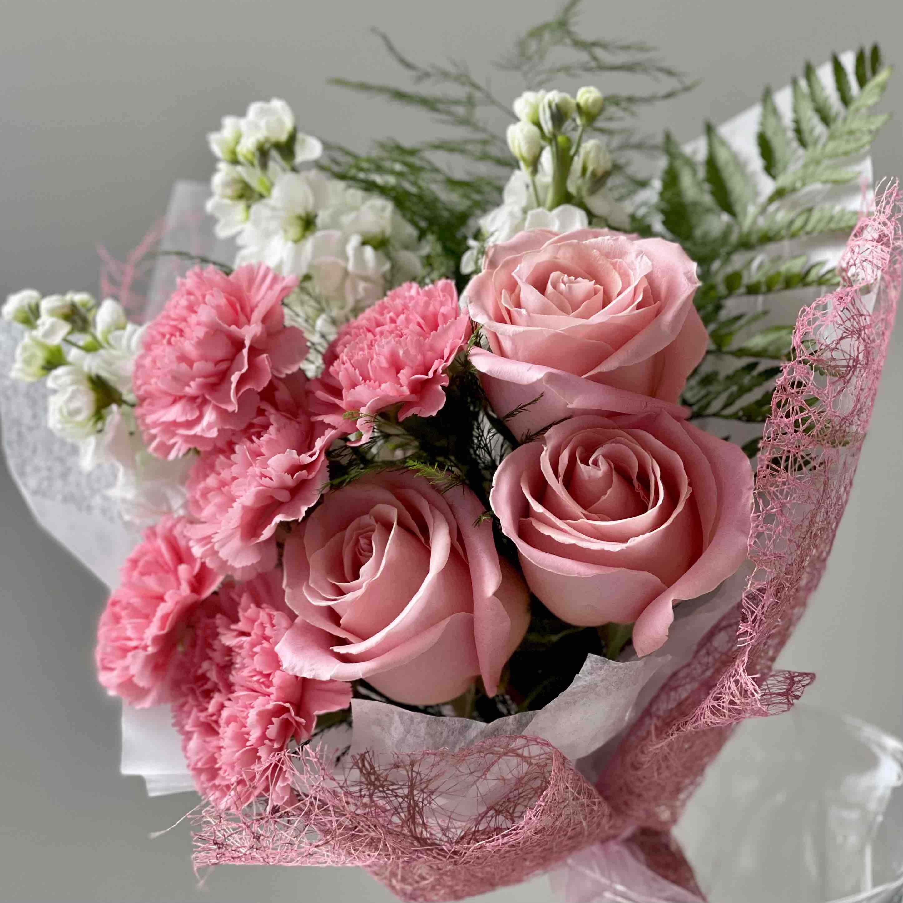 Hot pink carnations