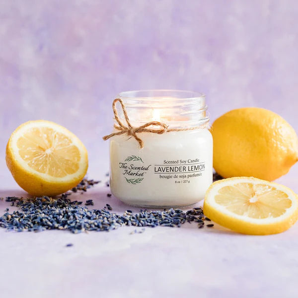 Lavender Lemon Soy Wax Candle (8 oz)