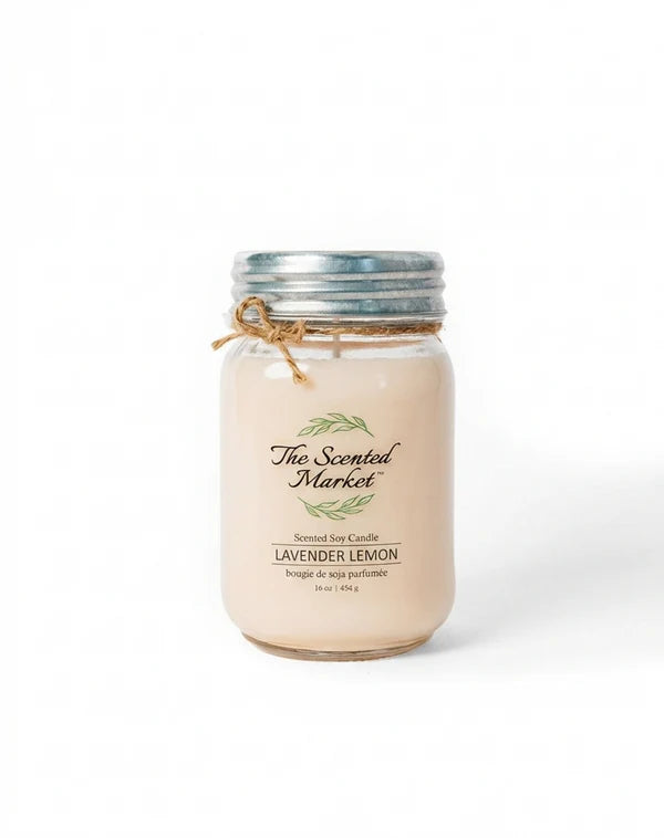 Lavender Lemon Soy Wax Candle (16 oz)