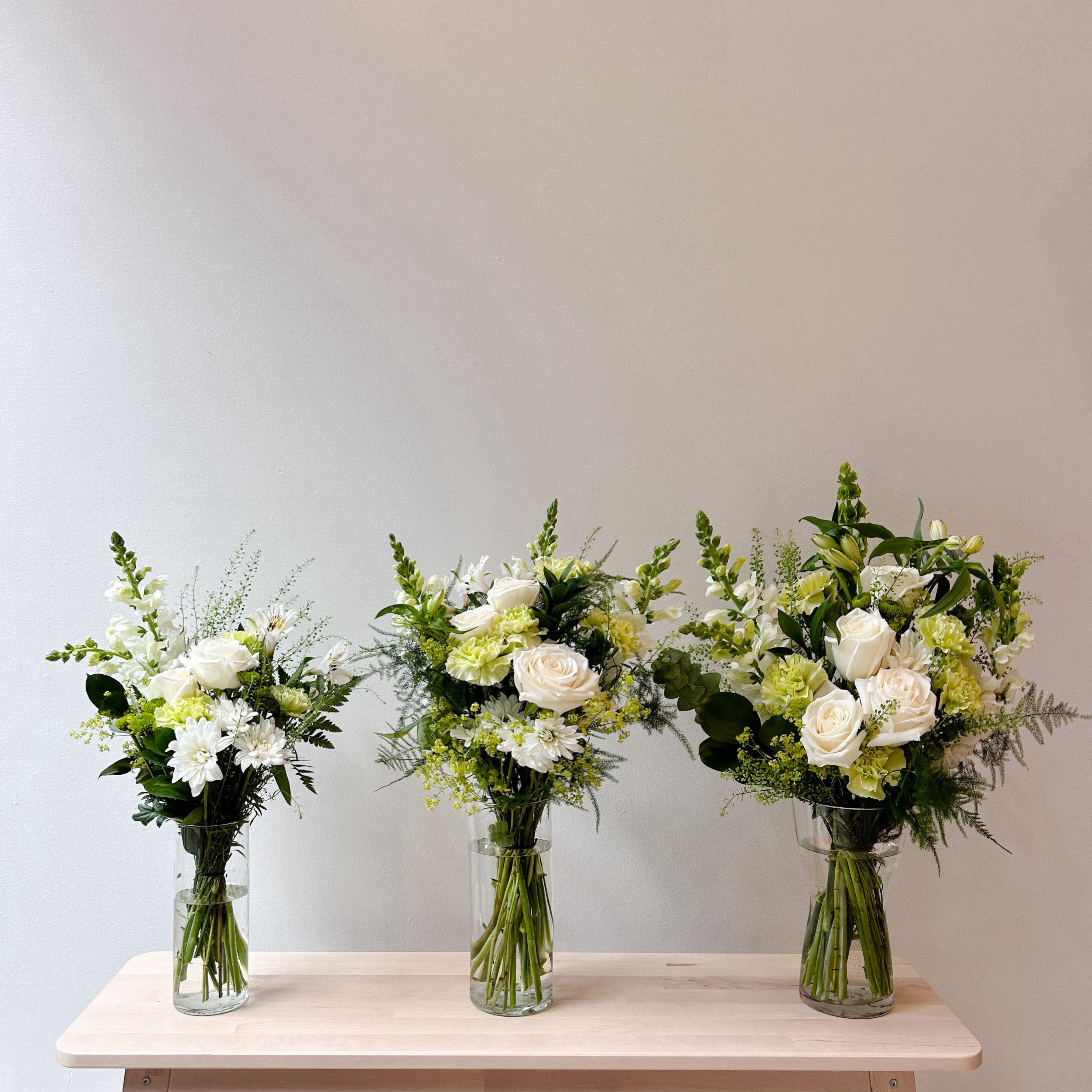 White and Green Flower Subscription in Toronto