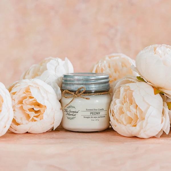 Peony Soy Wax Candle (8 oz)