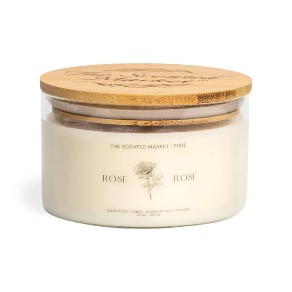 Pure Rose Soy Wax Candle (14 oz)