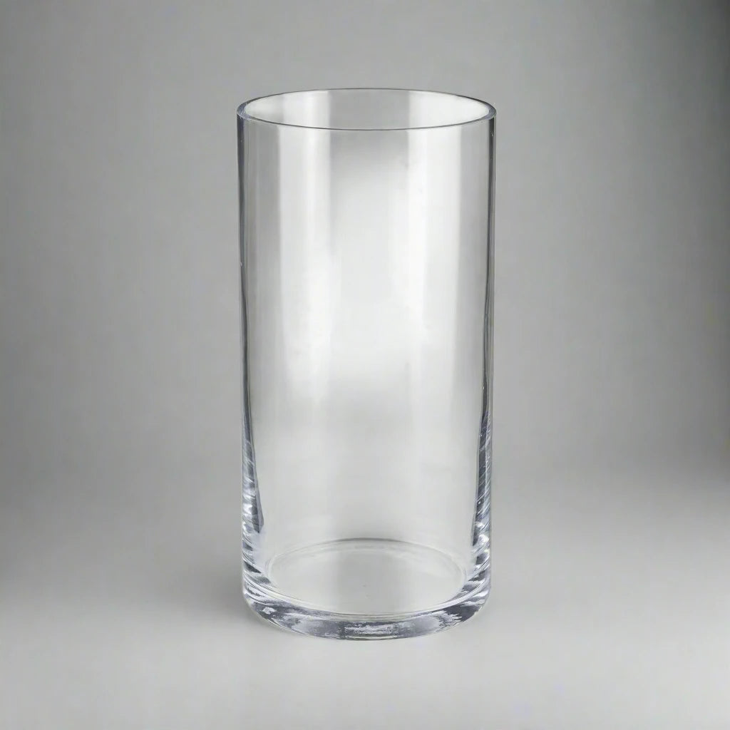 glass vase clear cylinder