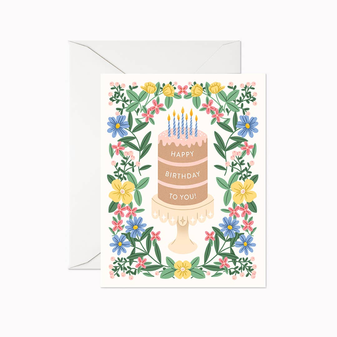Happy Birthday Cake Greeting Card