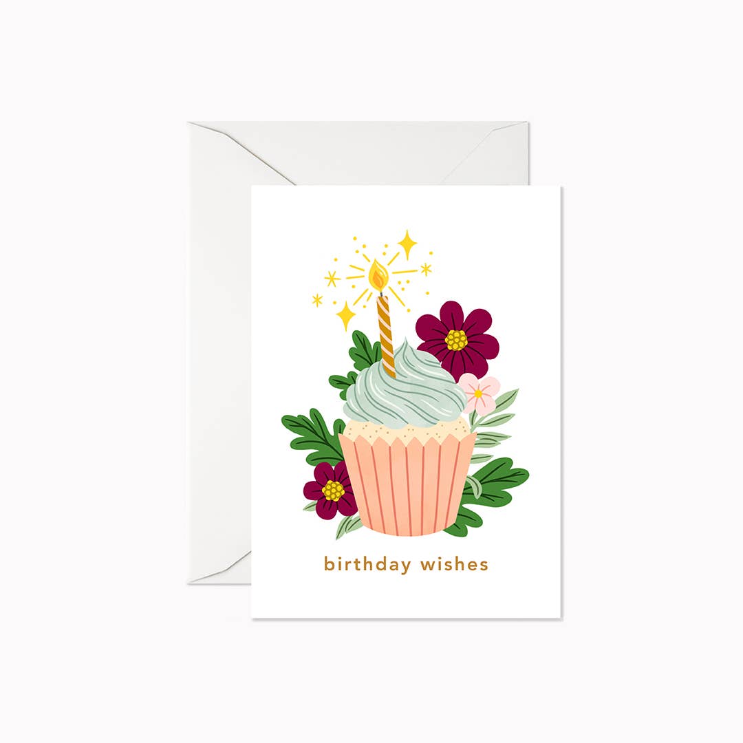 Birthday Wishes Cupcake Mini Card