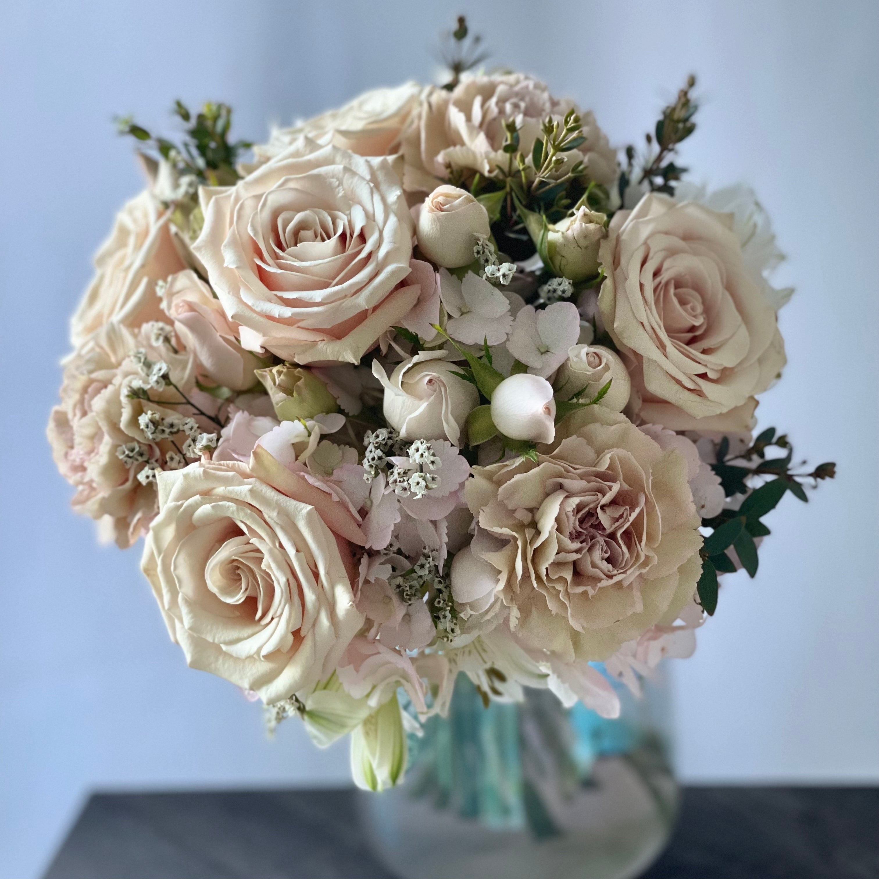 Blush bridal bouquet toronto