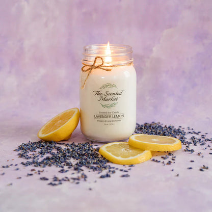 Lavender Lemon Soy Wax Candle (16 oz)