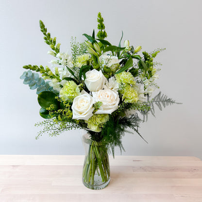 White & Green Bouquet Subscription