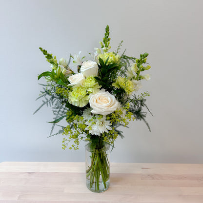 White & Green Bouquet Subscription