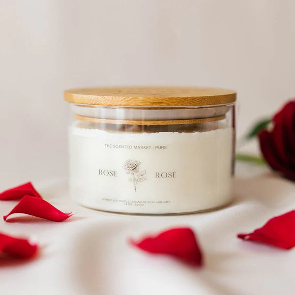 Pure Rose Soy Wax Candle (14 oz)